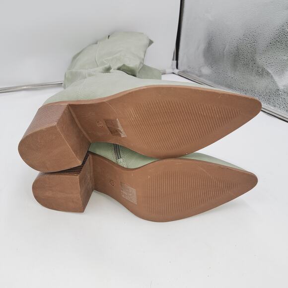 Journee Collection Tru Comfort Cowgirl Boots Croco Pistachio Green 12 - Picture 8 of 10